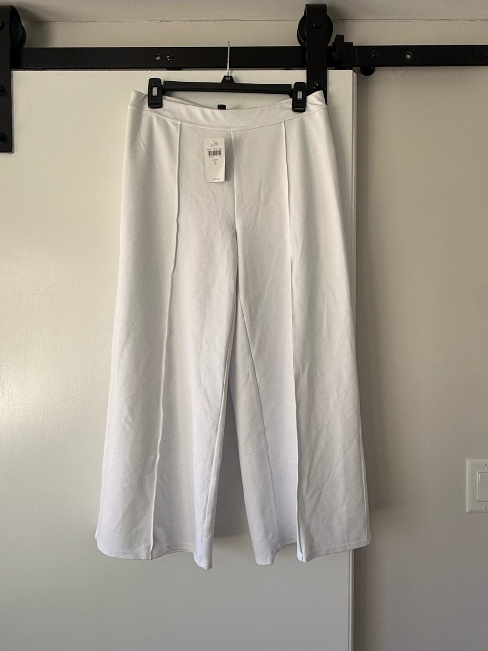J.Jill Wearever Collection Wide Leg White Crop Pants